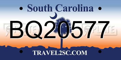 BQ20577 South Carolina License Plate