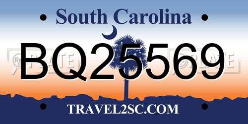 BQ25569 South Carolina License Plate