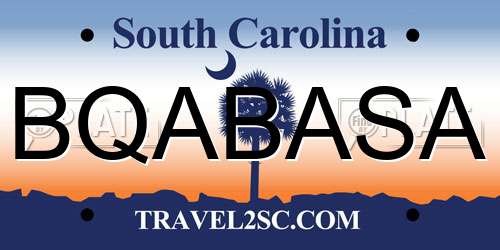 BQABASA South Carolina License Plate