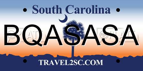 BQASASA South Carolina License Plate