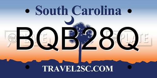BQB28Q South Carolina License Plate
