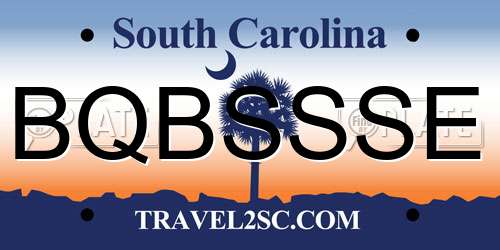 BQBSSSE South Carolina License Plate