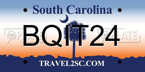 BQIT24 South Carolina License Plate
