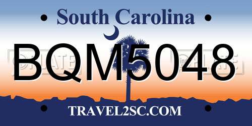 BQM5048 South Carolina License Plate