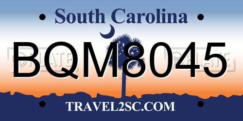 BQM8045 South Carolina License Plate