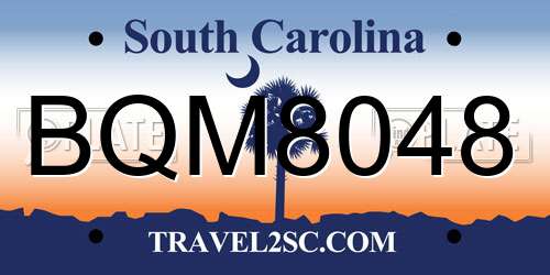 BQM8048 South Carolina License Plate