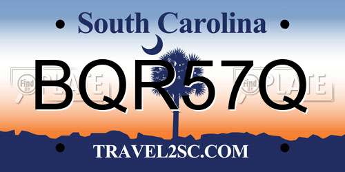 BQR57Q South Carolina License Plate
