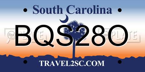 BQS28O South Carolina License Plate