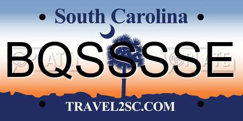 BQSSSSE South Carolina License Plate