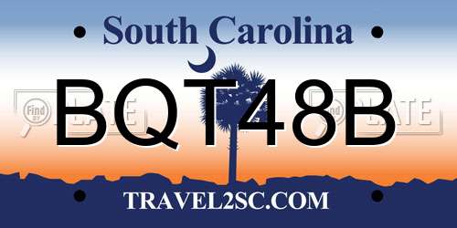 BQT48B South Carolina License Plate