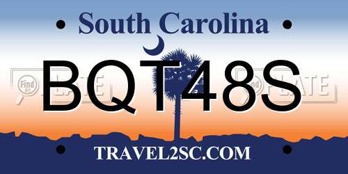 BQT48S South Carolina License Plate