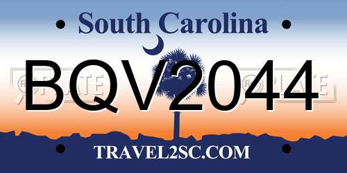 BQV2044 South Carolina License Plate