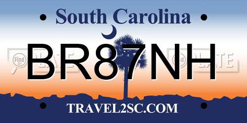 BR87NH South Carolina License Plate