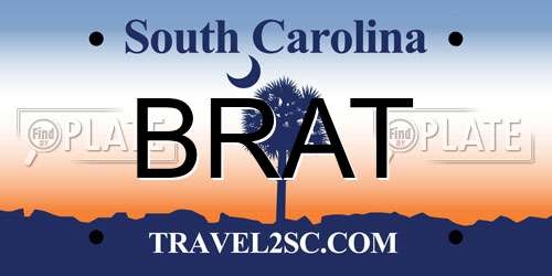 BRAT South Carolina License Plate