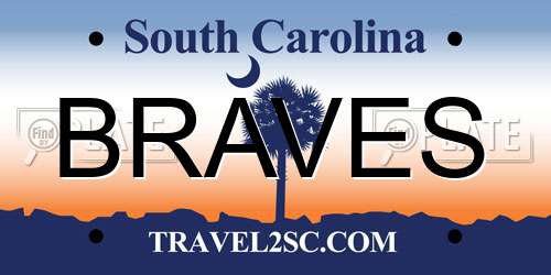 BRAVES South Carolina License Plate