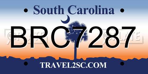 BRC7287 South Carolina License Plate