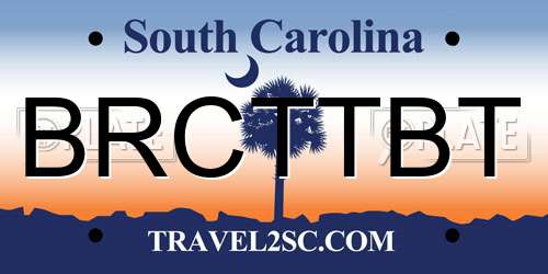 BRCTTBT South Carolina License Plate