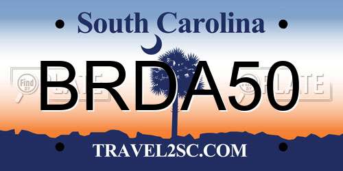 BRDA50 South Carolina License Plate