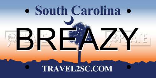 BREAZY South Carolina License Plate