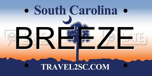 BREEZE South Carolina License Plate