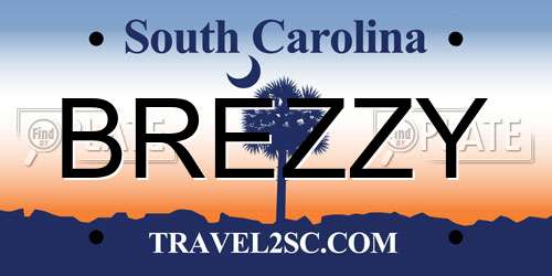 BREZZY South Carolina License Plate