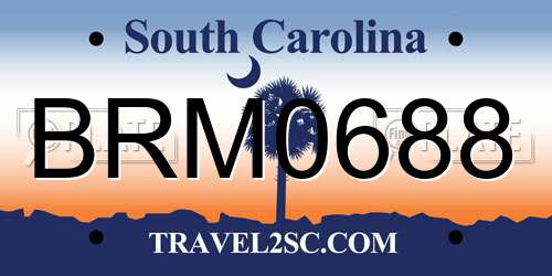 BRM0688 South Carolina License Plate