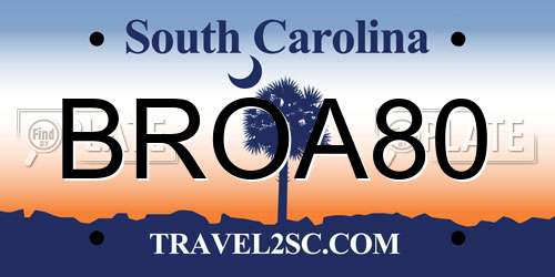 BROA80 South Carolina License Plate