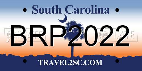 BRP2022 South Carolina License Plate