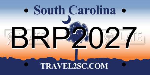 BRP2027 South Carolina License Plate