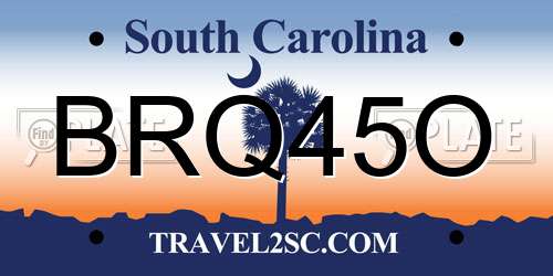 BRQ45O South Carolina License Plate
