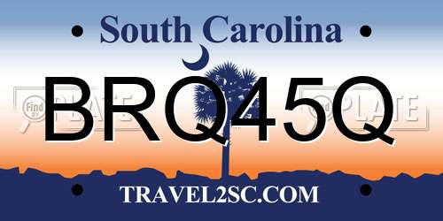 BRQ45Q South Carolina License Plate