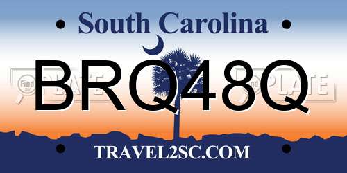 BRQ48Q South Carolina License Plate