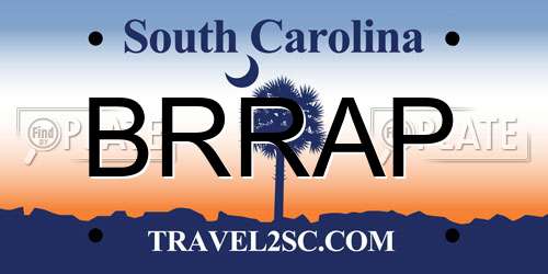 BRRAP South Carolina License Plate