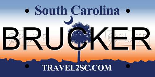 BRUCKER South Carolina License Plate