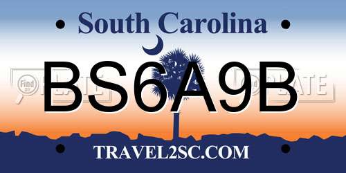 BS6A9B South Carolina License Plate