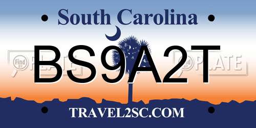 BS9A2T South Carolina License Plate
