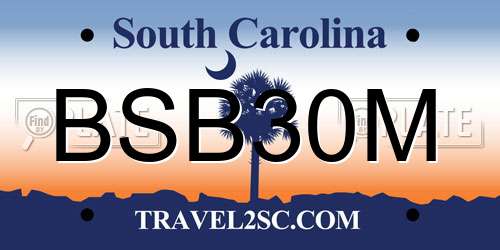 BSB30M South Carolina License Plate