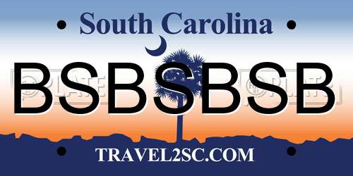 BSBSBSB South Carolina License Plate
