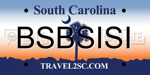 BSBSISI South Carolina License Plate