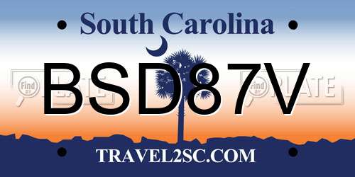 BSD87V South Carolina License Plate