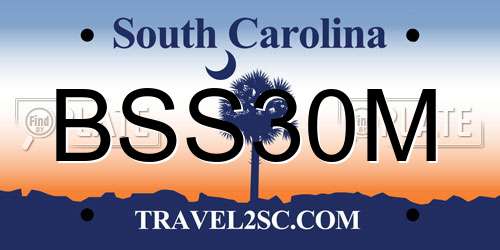 BSS30M South Carolina License Plate