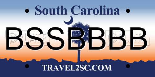 BSSBBBB South Carolina License Plate