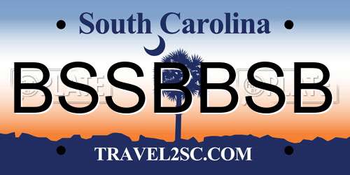 BSSBBSB South Carolina License Plate