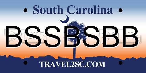 BSSBSBB South Carolina License Plate