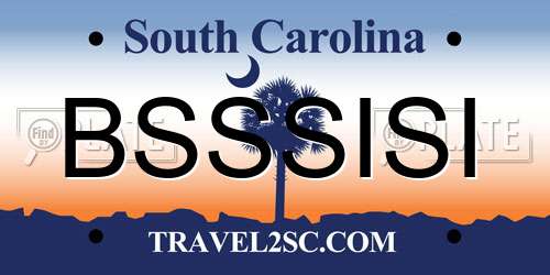 BSSSISI South Carolina License Plate