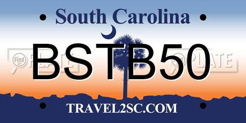 BSTB50 South Carolina License Plate