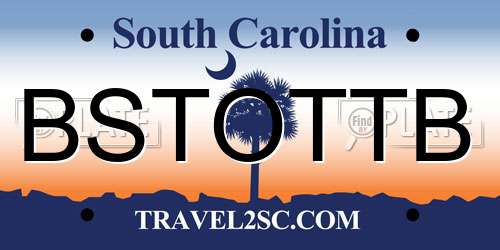 BSTOTTB South Carolina License Plate