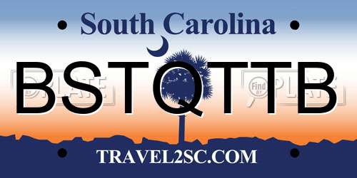 BSTQTTB South Carolina License Plate