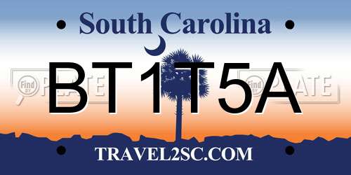 BT1T5A South Carolina License Plate