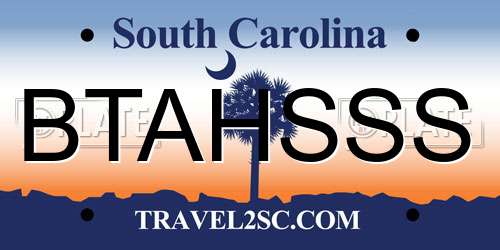 BTAHSSS South Carolina License Plate